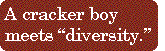 [Breaker quote: A cracker boy meets 
